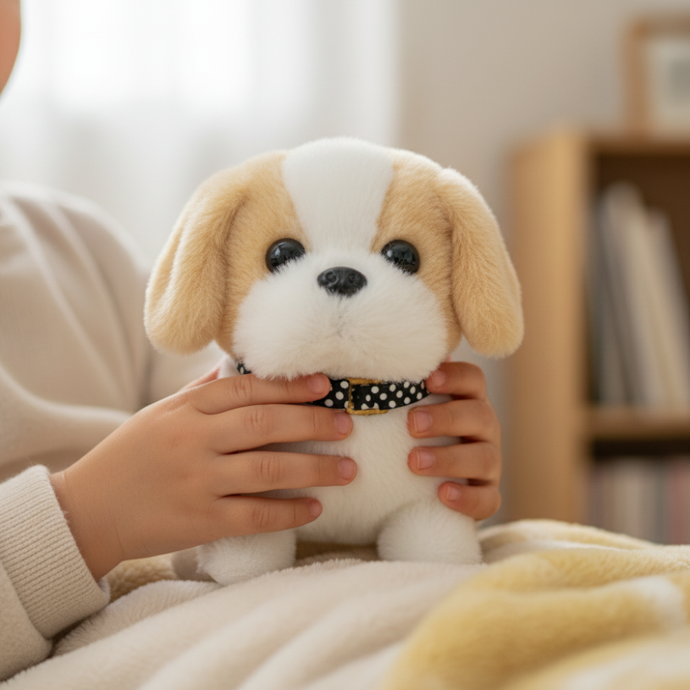 Interactive Plush Robot Dog Toy with Walking and Barking Action