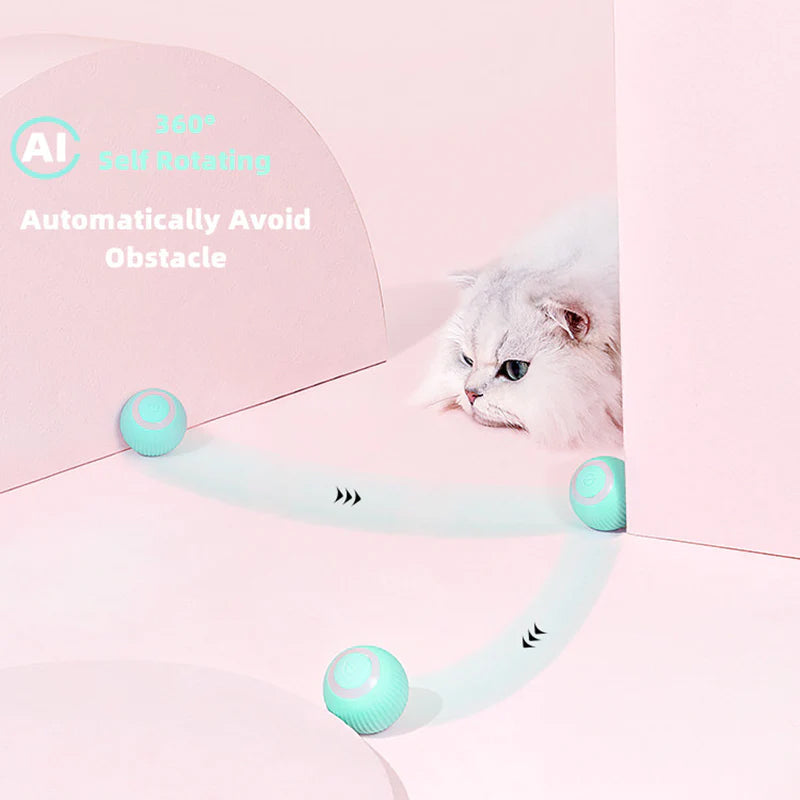 Electric Self-Driving Cat Toy Ball with Touch Sensor