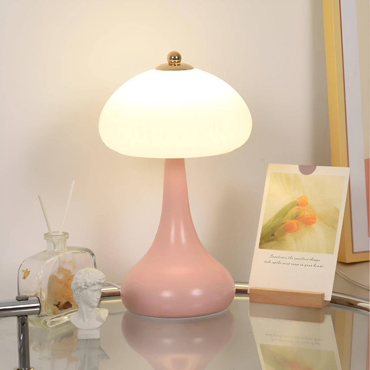 Mushroom Shape LED Dimming Table Lamp in Soft Colors