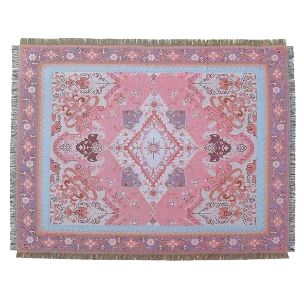 Bohemian Aztec Reversible Tapestry Throw Blanket
