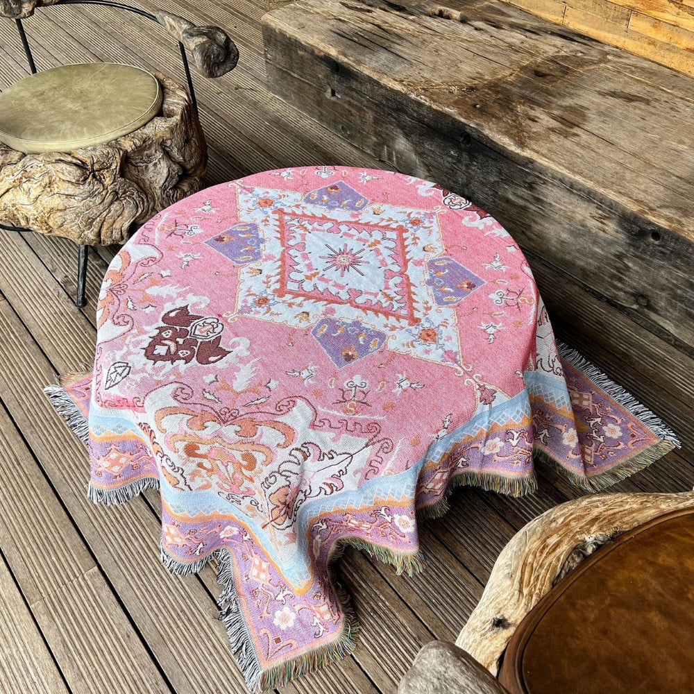 Bohemian Aztec Reversible Tapestry Throw Blanket