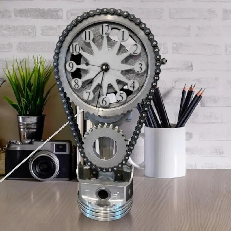Silent Rotating Chain Clock with Adjustable Speed