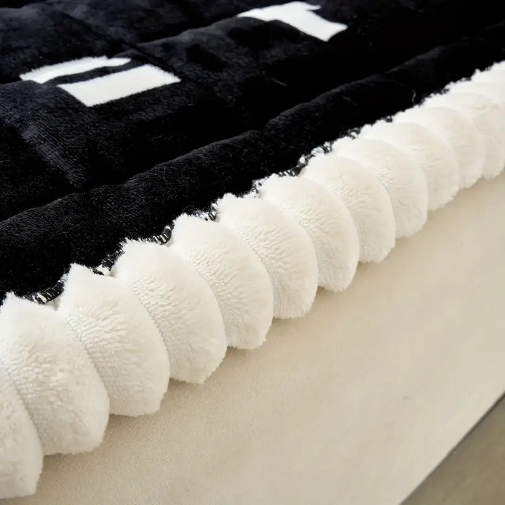 Ruffled Cloud Edge Quilted Couch Cover Protector
