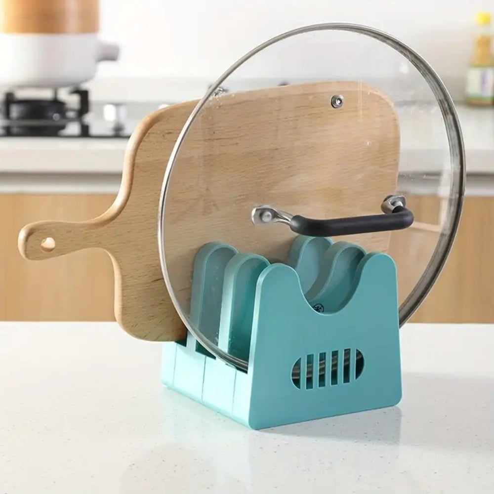 Multi-Functional ABS Pot Lid and Utensils Organizer