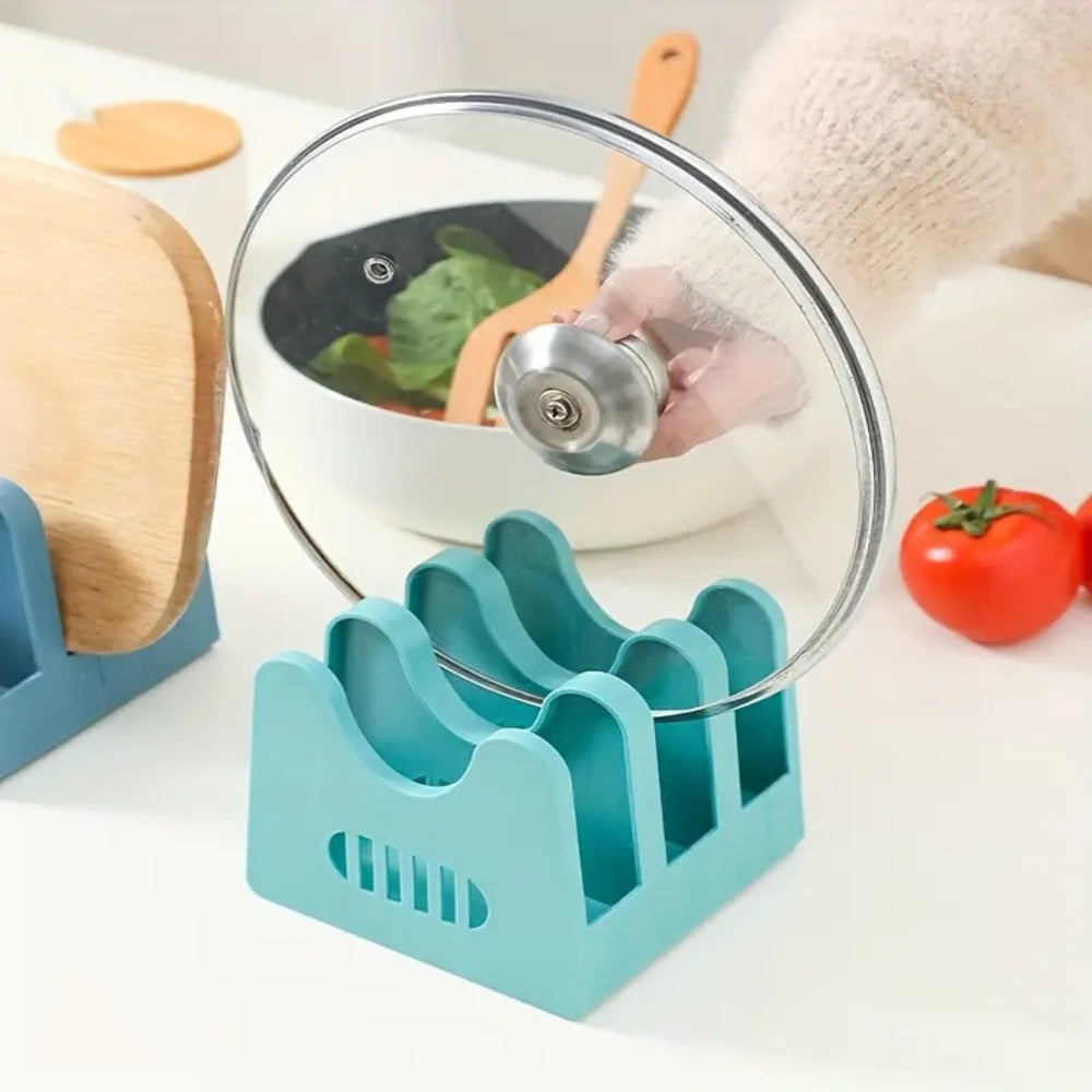 Multi-Functional ABS Pot Lid and Utensils Organizer