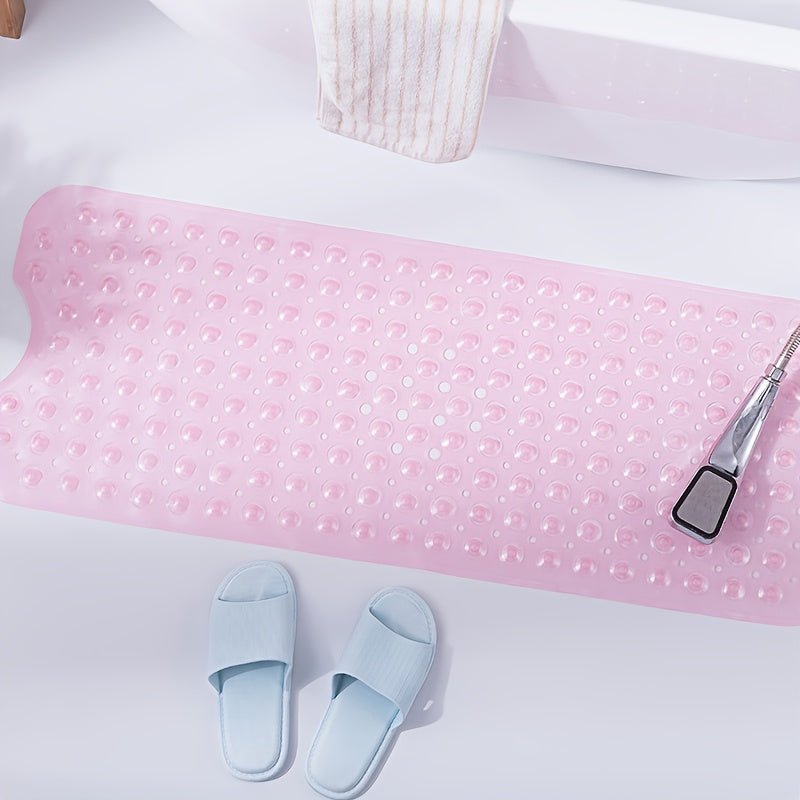 Non-Slip Bath Mat with 200 Suction Cups and Drainage Holes