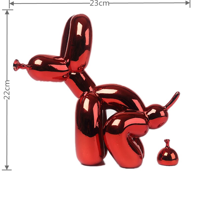 Balloon Dog Sculpture Figurine - Artistic Resin Home Decor