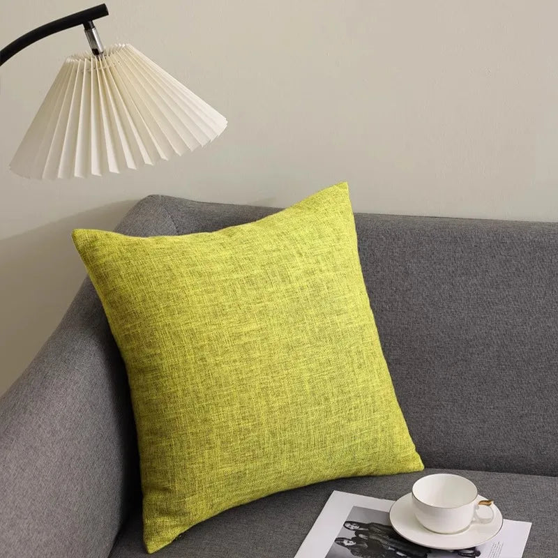 Cotton Linen Decorative Pillowcases for Sofa and Chair