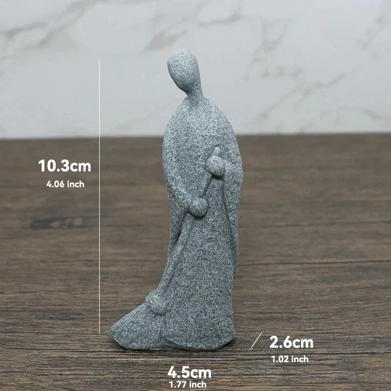 Small Buddha Stone Statue for Zen Garden and Meditation