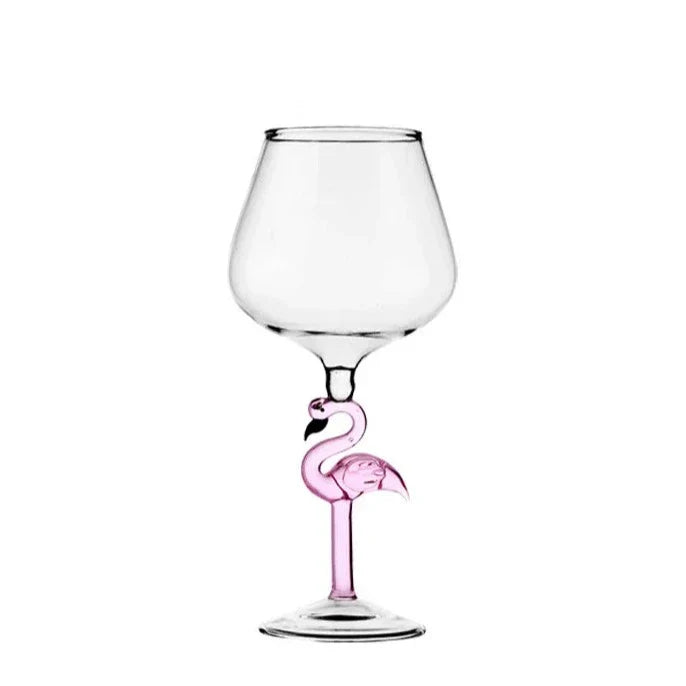 Flamingo Handle Glassware Set for Cocktails and Wine
