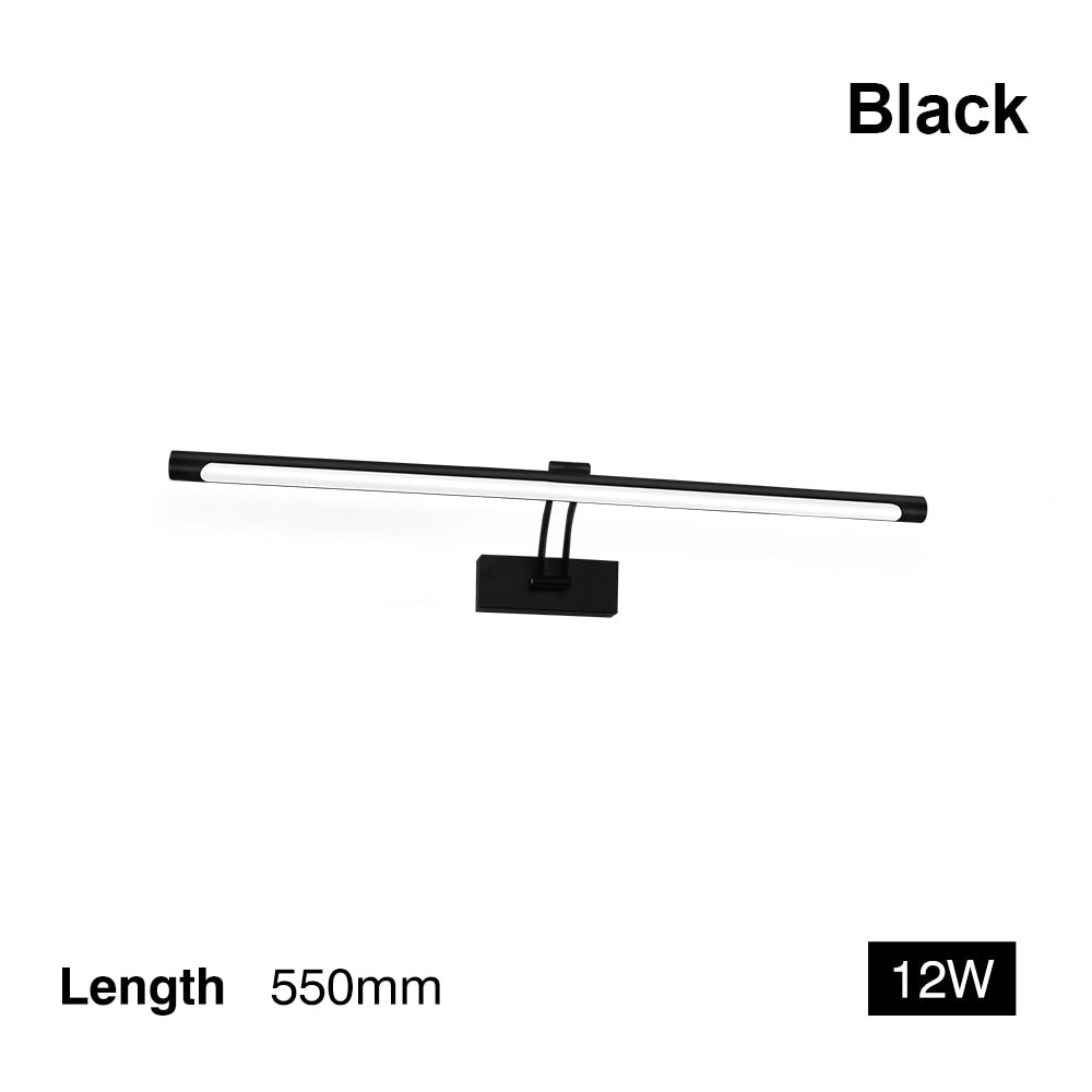80-100cm Adjustable Black and Silver LED Wall Lamp
