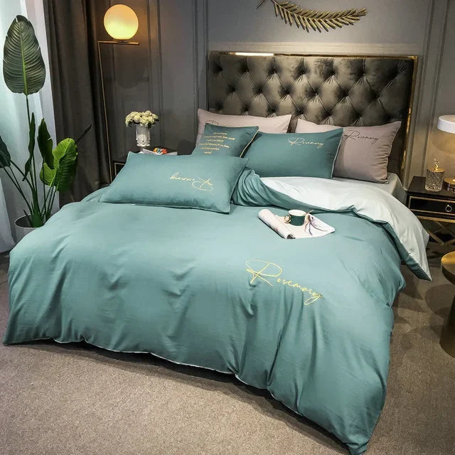 Luxury Embroidered Duvet Cover - Soft and Breathable Bedding