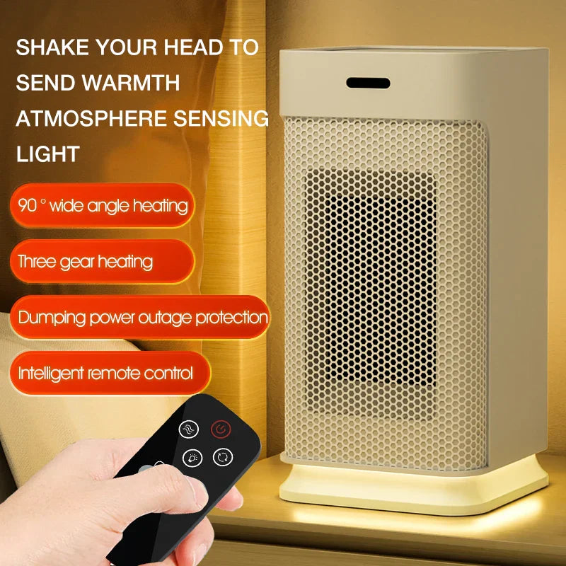 Portable Ceramic Electric Heater with PTC and Night Light