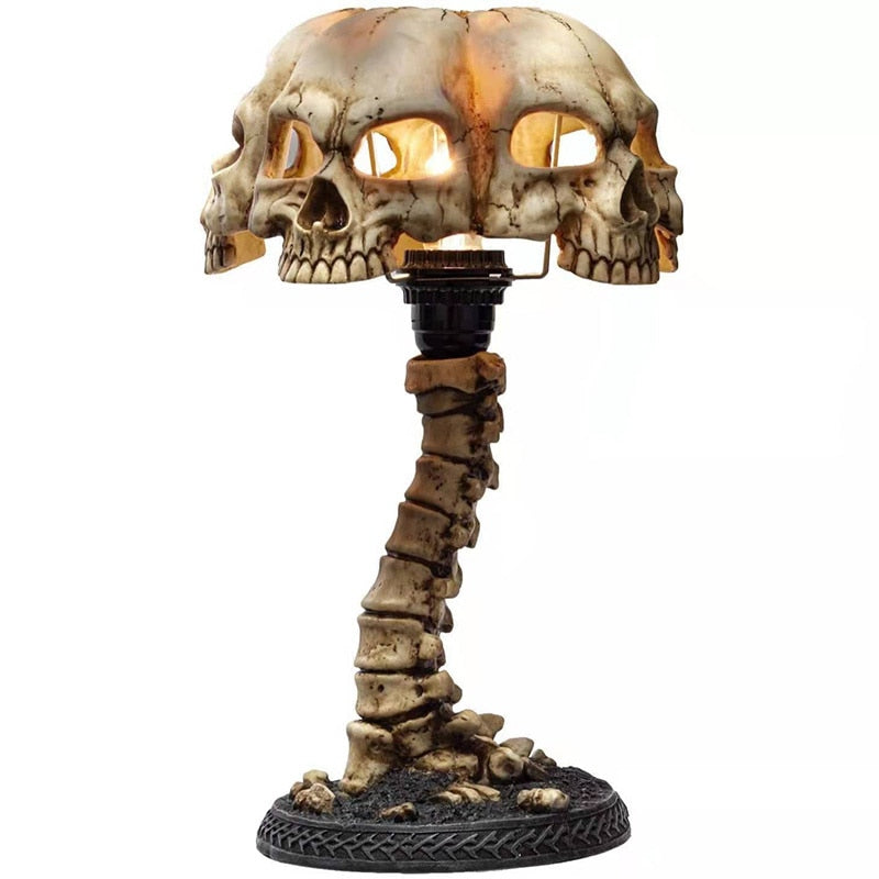 Skeleton Skull Table Lamp with Shadow Projection