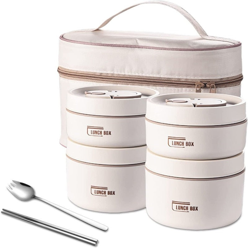 Insulated Stainless Steel Lunch Box with Leak-Resistant Seal