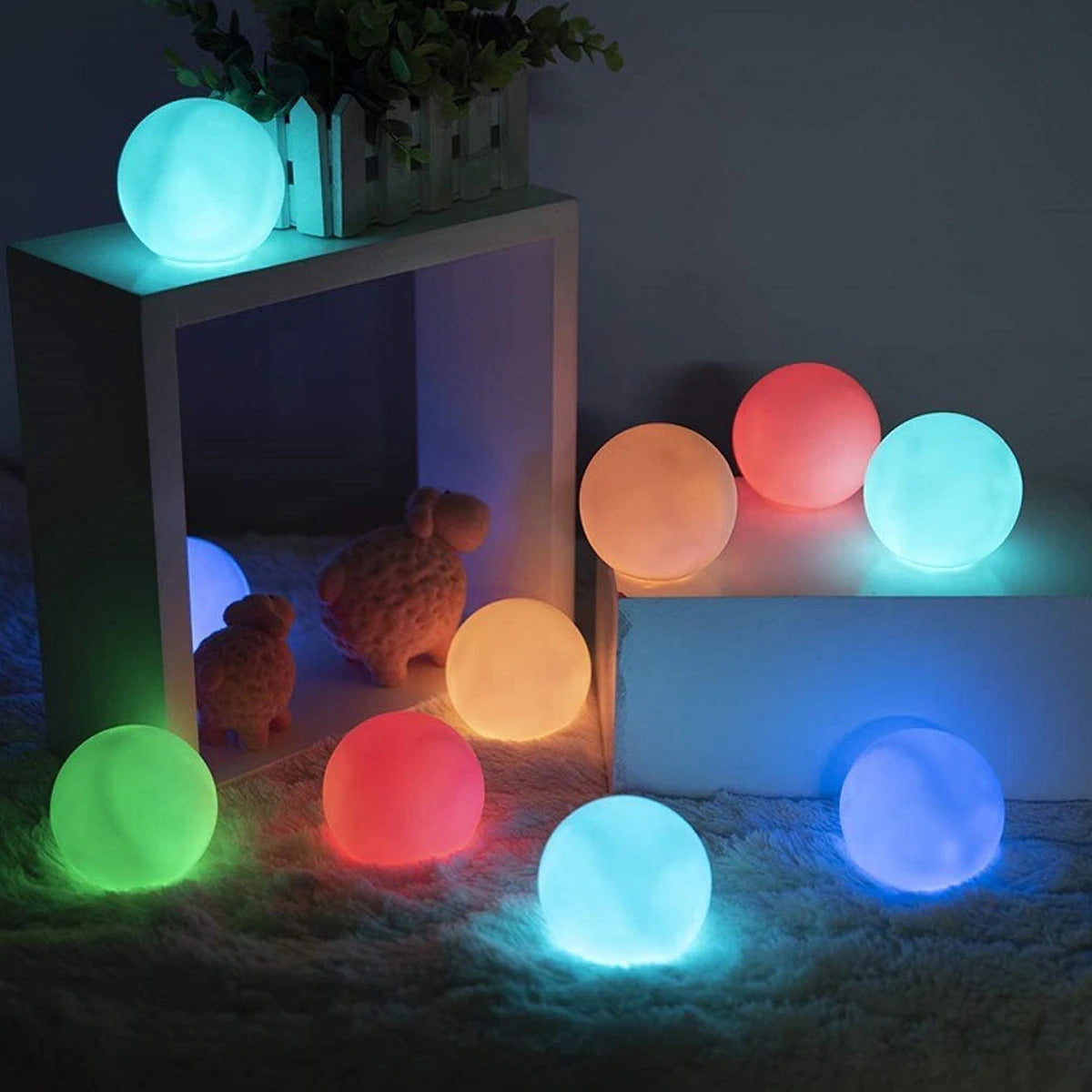 Rechargeable LED Moon Table Lamp with Remote Control