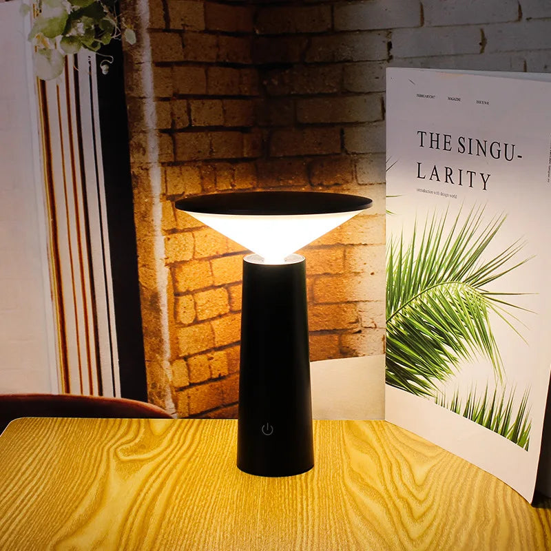 Touch Control Modern Table Lamp with USB Charging
