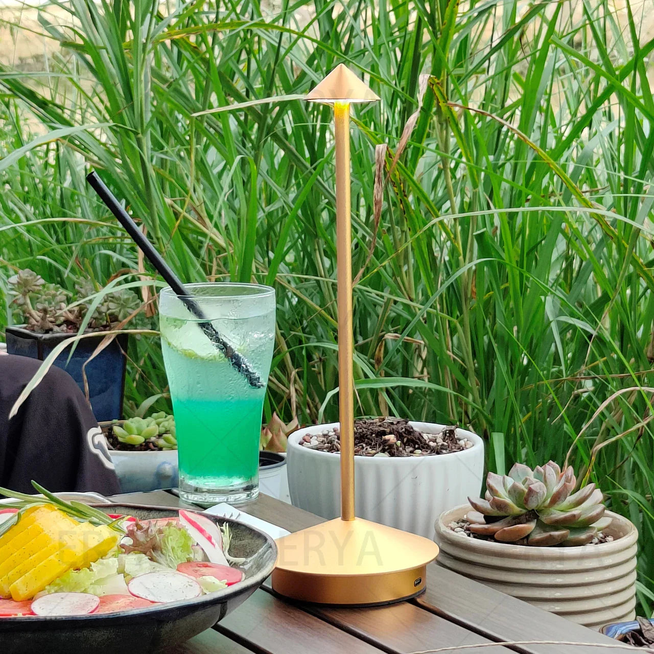 Rechargeable Touch Control LED Table Lamp with 360-Degree Illumination