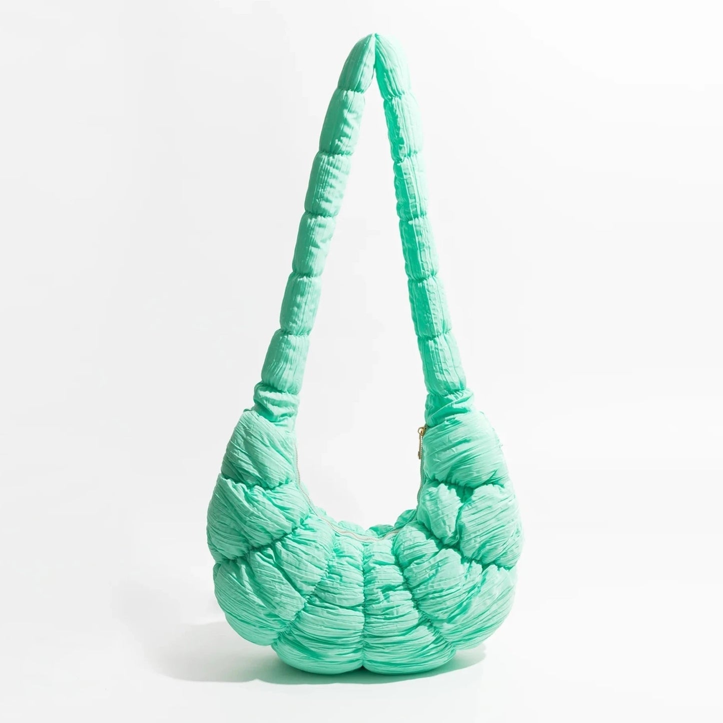 Puff Croissant Shoulder Bag - Lightweight Nylon Tote
