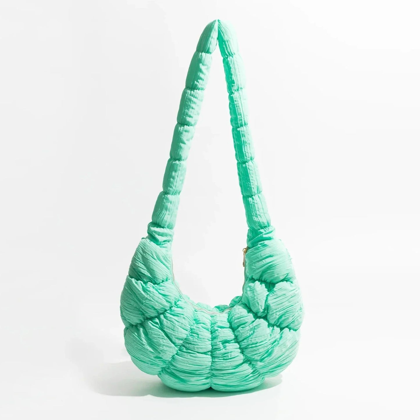 Puff Croissant Shoulder Bag - Lightweight Nylon Tote