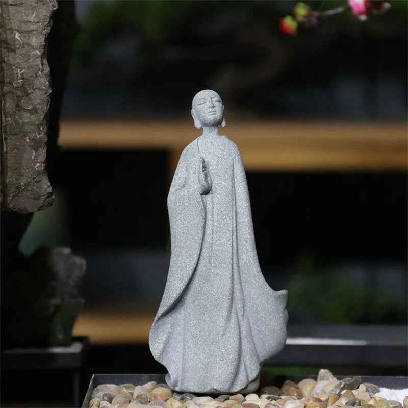 Small Buddha Stone Statue for Zen Garden and Meditation