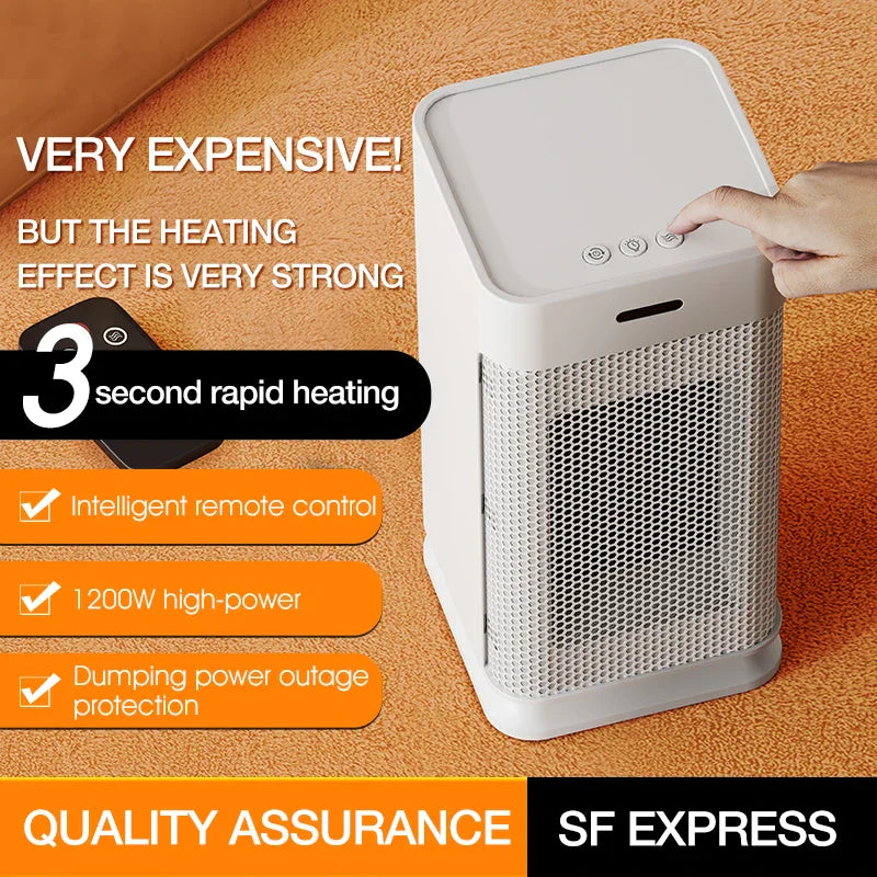 Portable Ceramic Electric Heater with PTC and Night Light