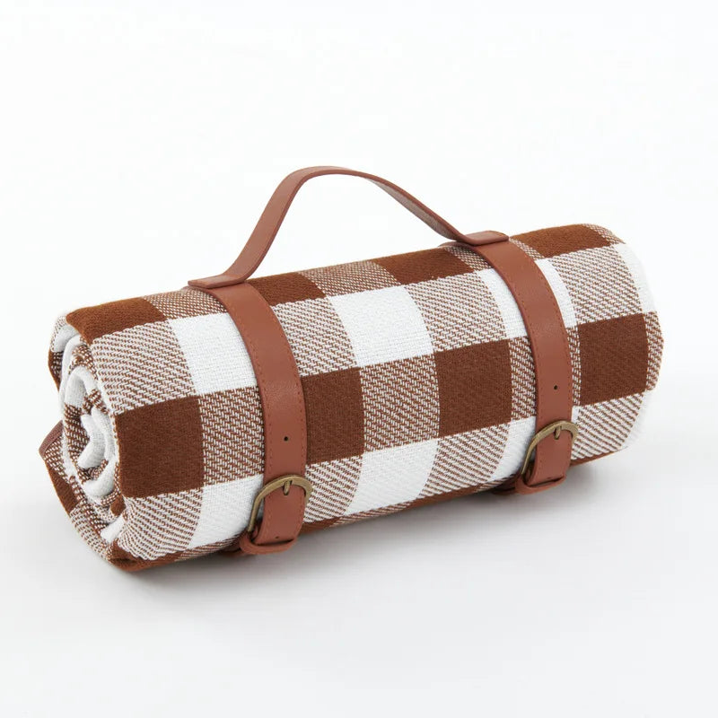 Waterproof Picnic Blanket with Soft Foam Filling and Carry Handles