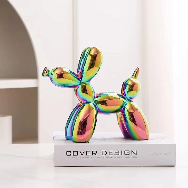 Mini Ceramic Balloon Dog Sculpture in Vibrant Colors