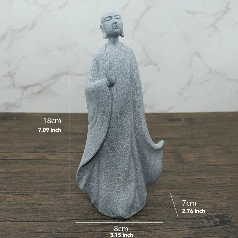 Small Buddha Stone Statue for Zen Garden and Meditation