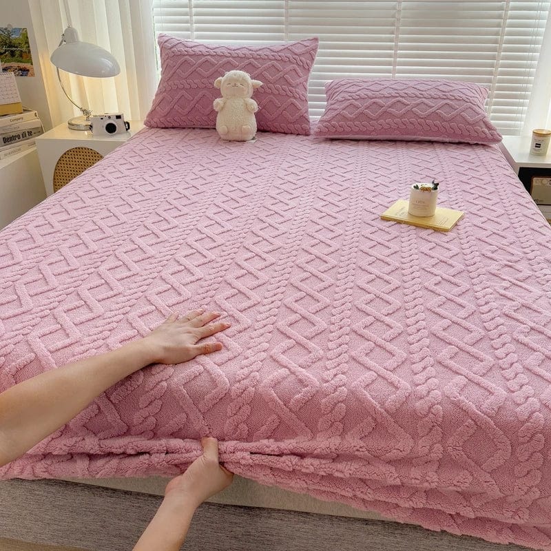 Soft Velvet Duvet Cover Set with Elastic Edge