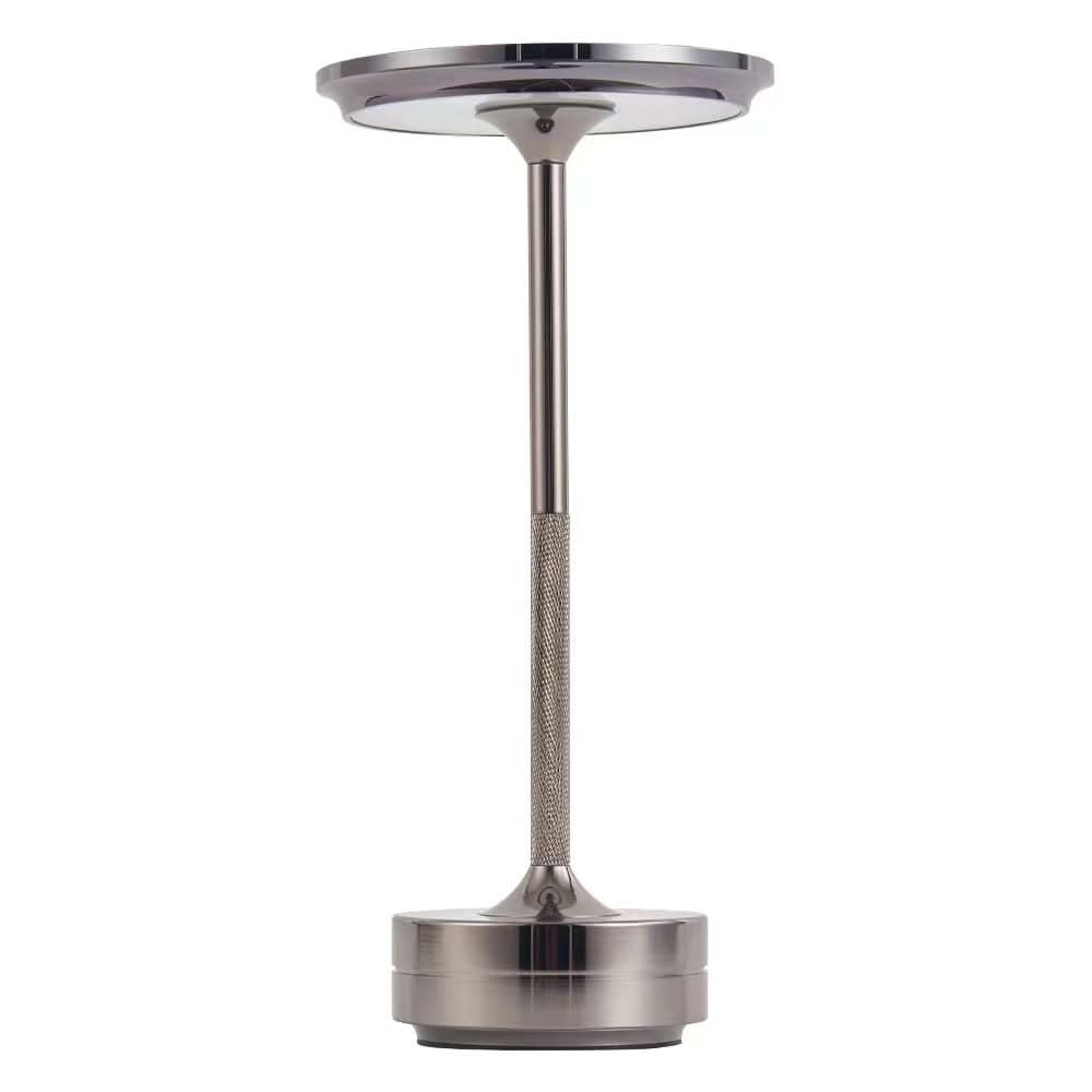 Rechargeable Wireless LED Table Lamp - Portable Touch Control, Metal Finish