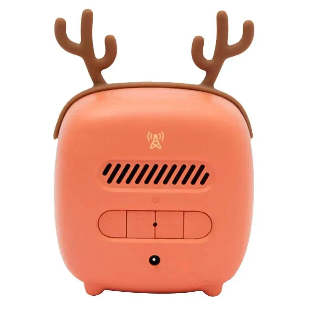 Cartoon Bunny LED Alarm Clock with Night Light – Rechargeable Digital Display for Kids