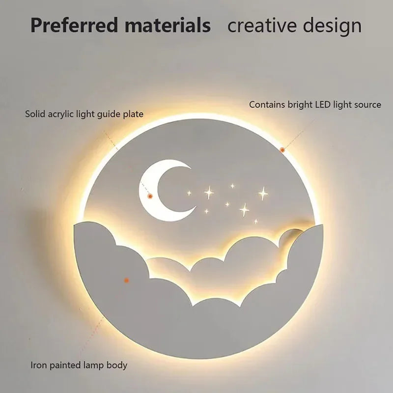 Magical Moon and Stars LED Wall Lamp