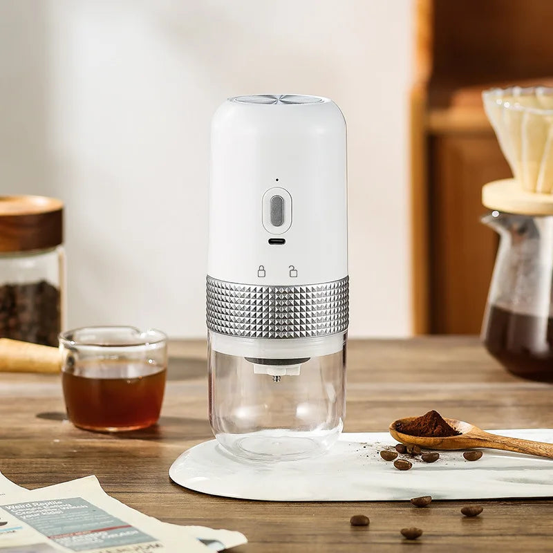 Electric Ceramic Coffee Grinder with USB Rechargeable Battery