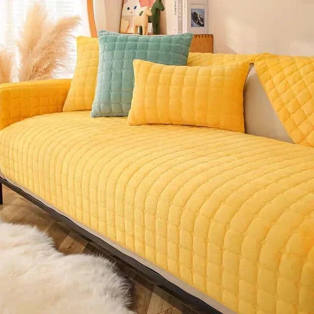 Plush Velvet Anti-Slip Sofa Cover