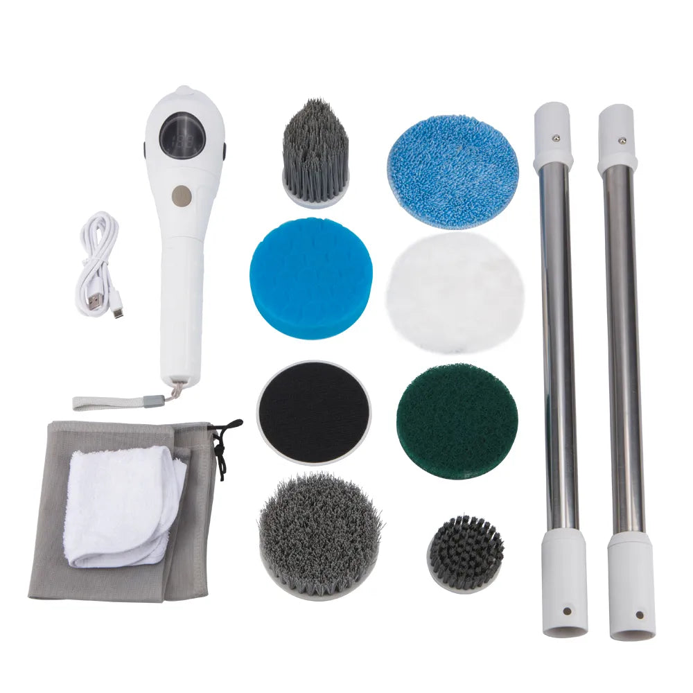 Multifunctional Electric Cleaning Brush with 8 Interchangeable Heads