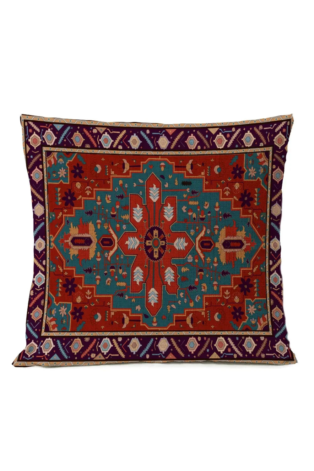 Ethnic Tribal Cotton-Linen Pillowcase