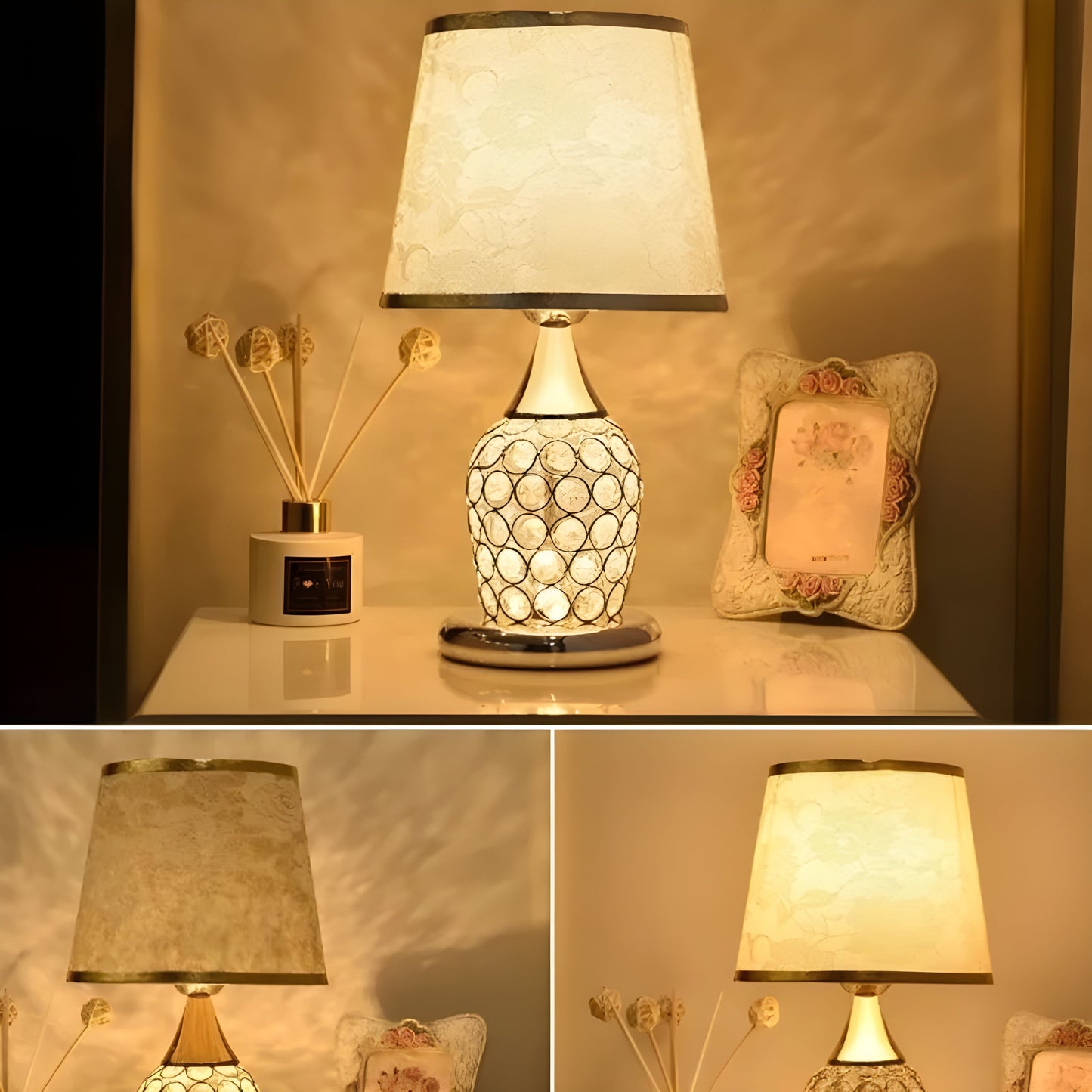 Crystal Optic LED Table Lamp with Touch Control