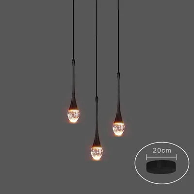 Crystal Pendant Light with Gold Finish and LED Bulbs