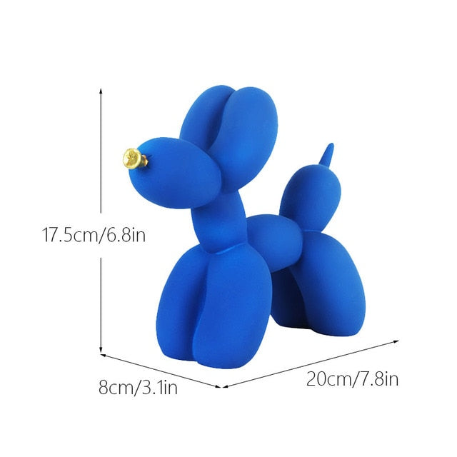 Resin Balloon Dog Sculpture - Modern Nordic Decor for Home and Office