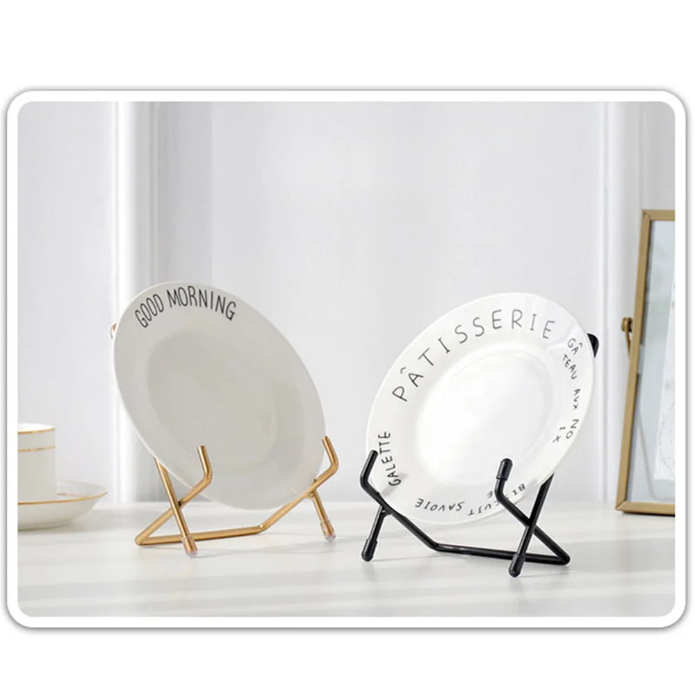 Forged Iron Multi-Use Display Stand in Vintage Scandinavian Style