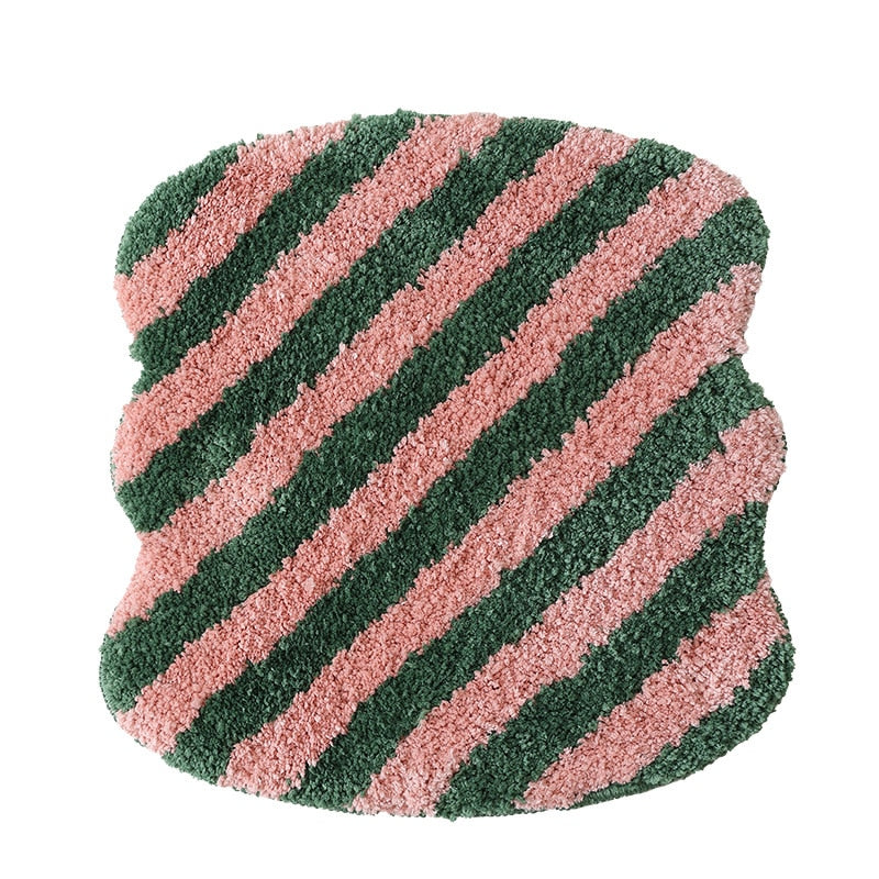 Quilted Striped Chair Cushion with Plush Padding