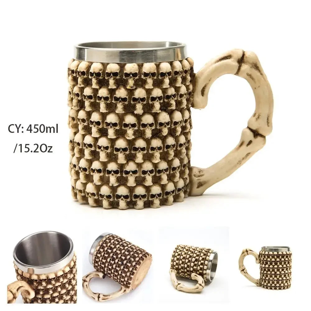 Medieval Dragon Resin and Stainless Steel Mug 600ml