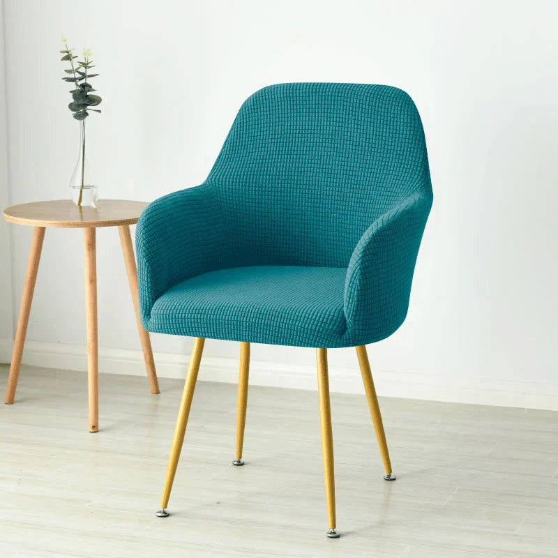 Highback Chair Cover in European Style Cotton Blend