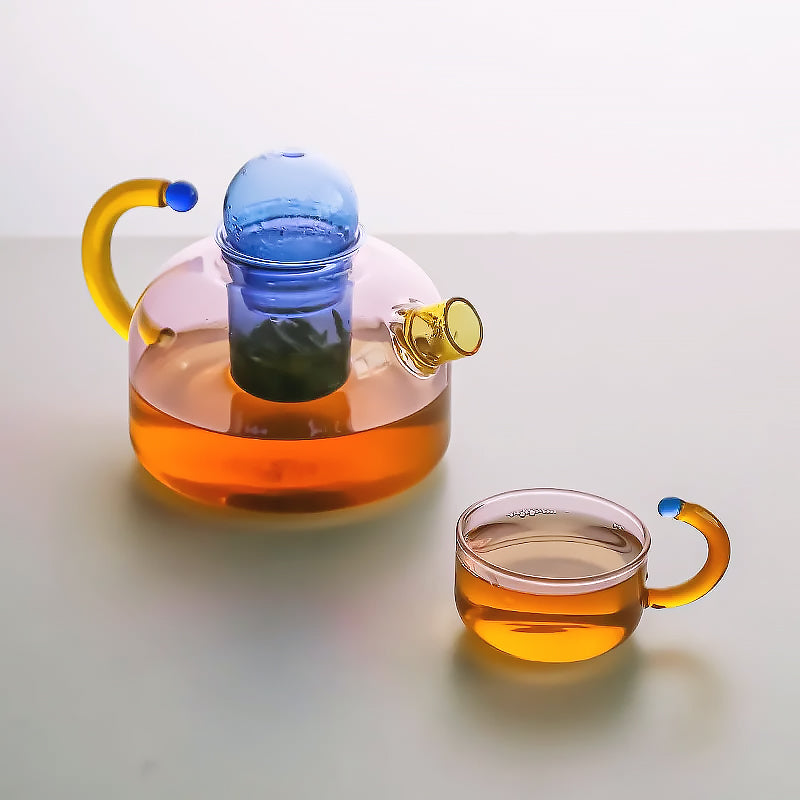 Colorful Borosilicate Glass Tea Set