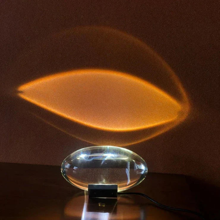 Crystal Sunset Sky Table Lamp with Eye of the Sky Motif