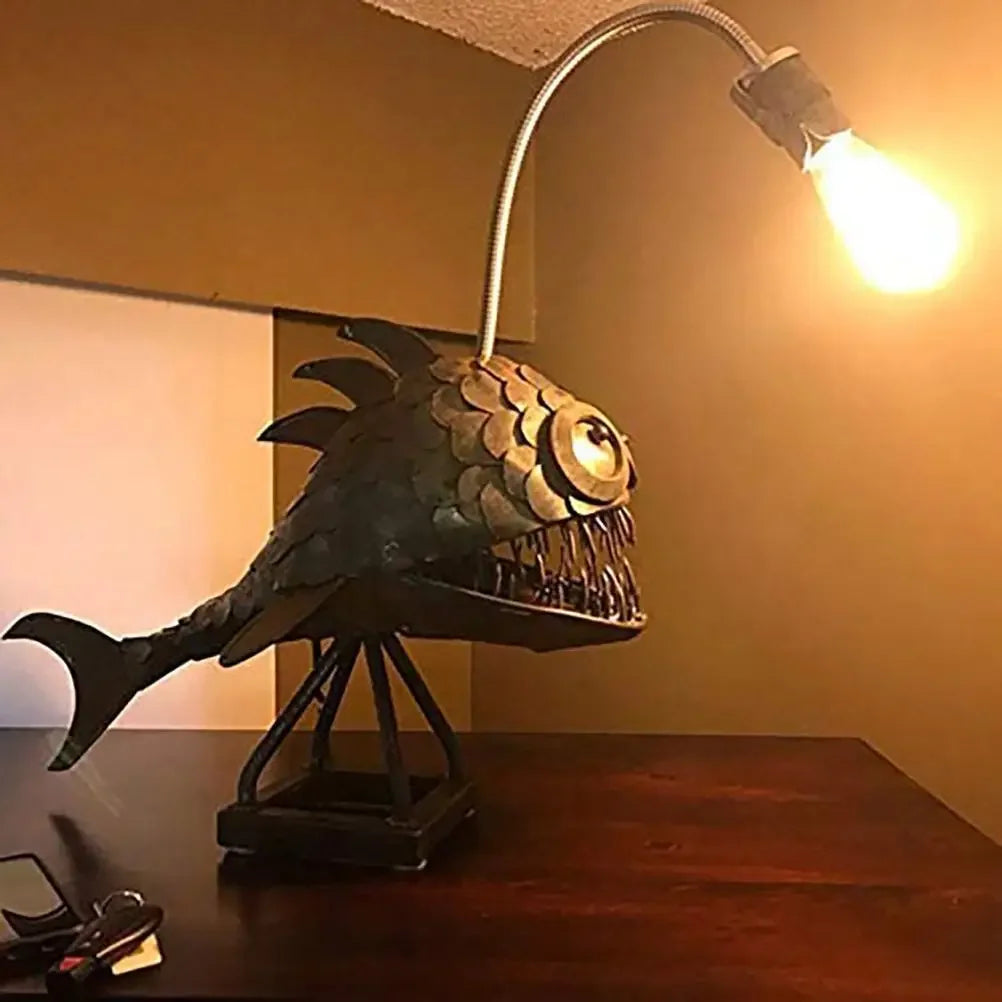 Retro Fish Design Table Lamp with Soft Ambient Light