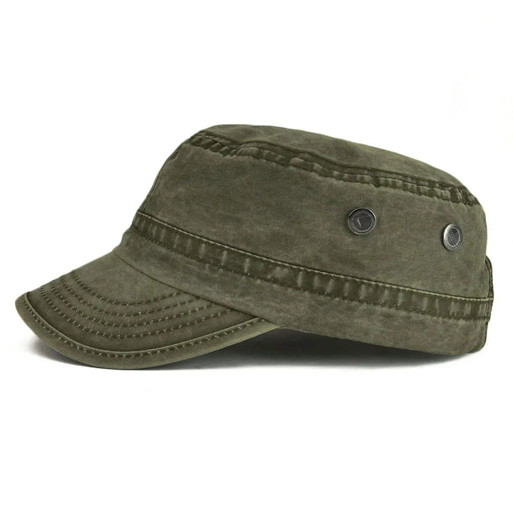 Travis | Robust vintage cap (Army Green)