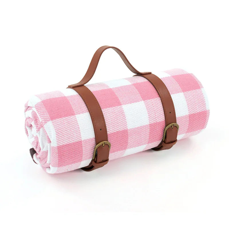 Waterproof Picnic Blanket with Soft Foam Filling and Carry Handles