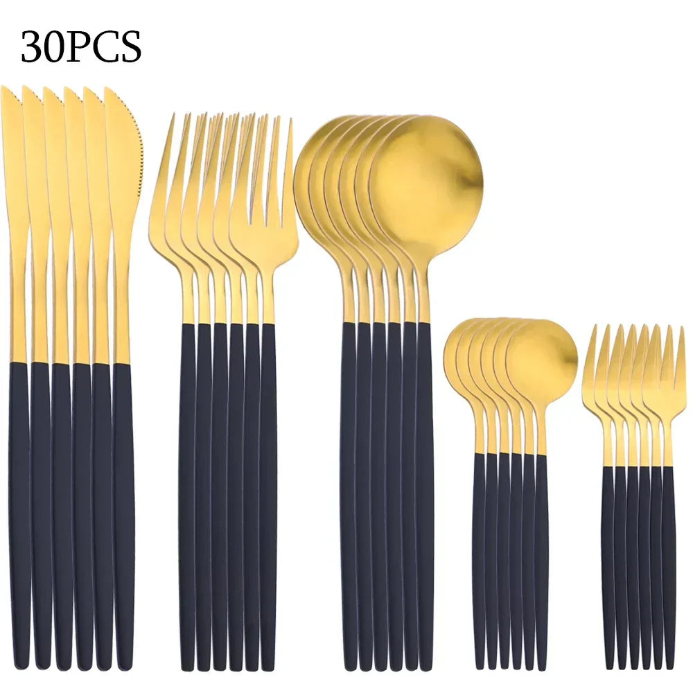 30-Piece Stainless Steel Cutlery Set